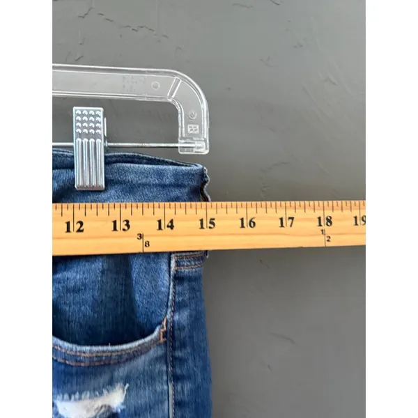 American Eagle Curvy High-Rise Jegging Distressed Skinny Jeans Blue 6‎ Long - Image 5