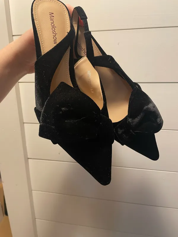 Black Velvet Dress Shoes - Image 2