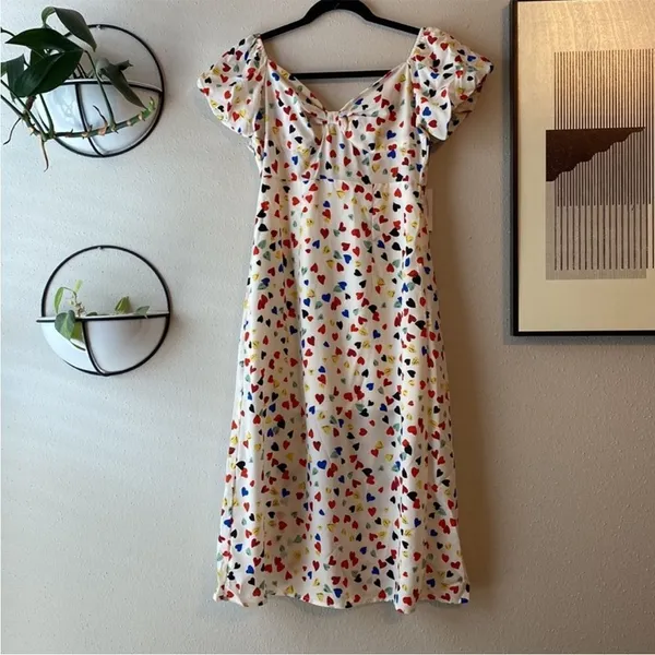 Cider‎ heart print midi dress medium - Image 4