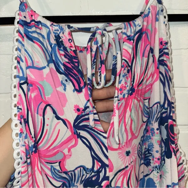 Lilly Pulitzer Gianna Make A Splash Skort Romper in Prosecco Pink - Image 10