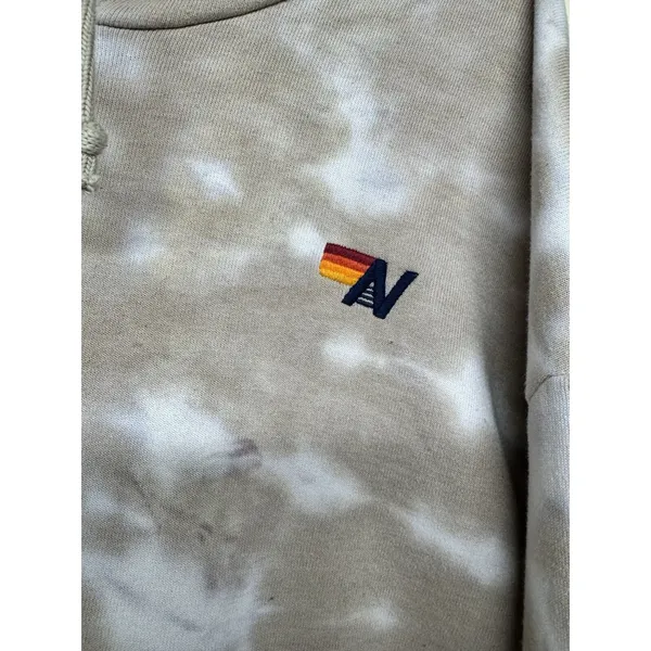 Aviator Nation Hand Dyed Relaxed Pullover Hoodie Sweatshirt Tie Dye Sand Size XL - Image 8
