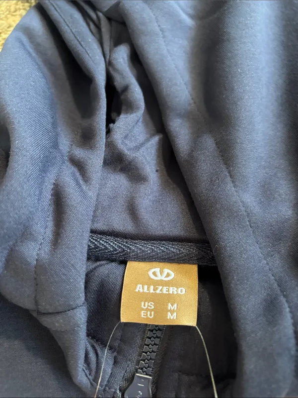 Allzero 1/4 Zip Hoodie size medium NWT Blue - Image 3