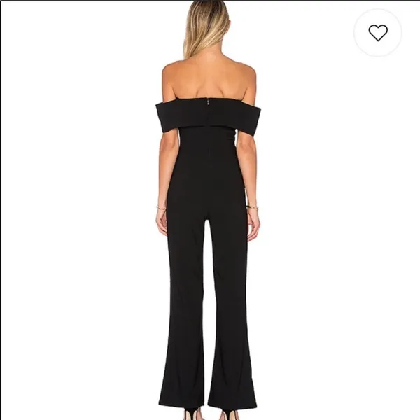 Wild Fable By The Way x Revolve Aubry Off Shoulder Jumpsuit Flare Leg Black Size XS - Image 11