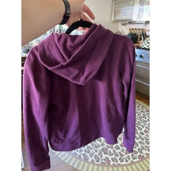 PATAGONIA Women's RHYTHM Soft Purple Fleece Full Zip Jacket w/Hood Size M - Image 4