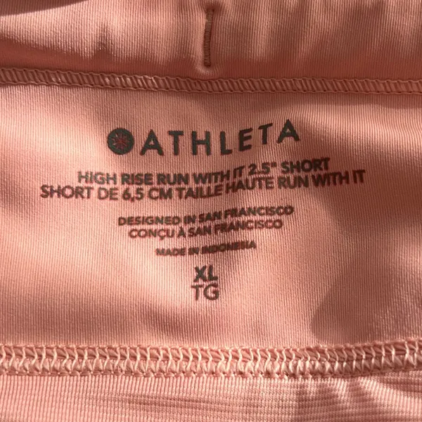 Athleta Women’s Pink High Rise Run With It Shorts Size XL - Image 6