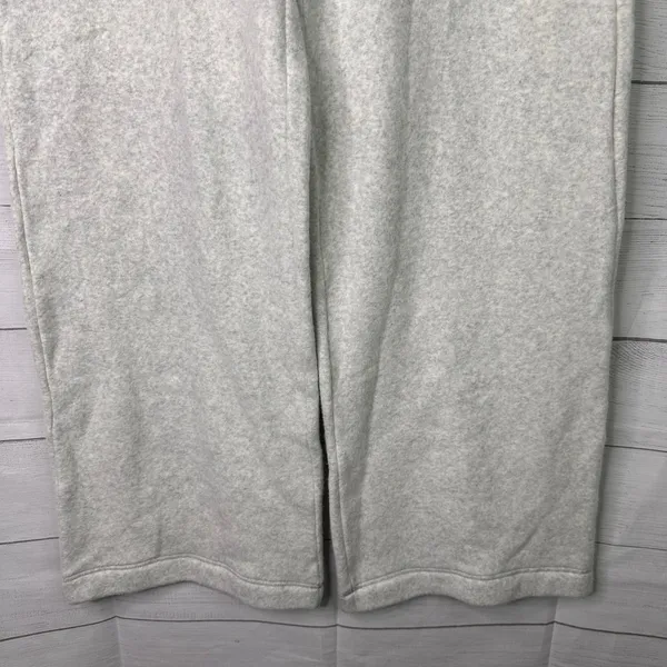 Haven Well Within Cozy Heather Gray Fleece Wide Leg Lounge Pants Sweatpants L - Image 4