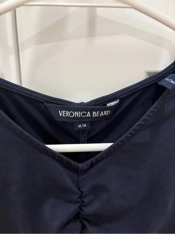 Veronica Beard Neeta Center Ruched Sleevless Knit Top Size Medium - Image 3