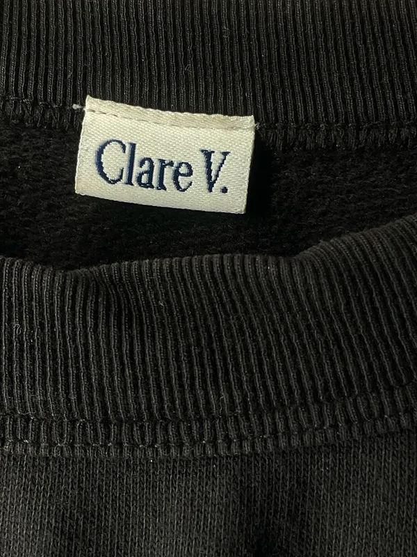 Clare V. Lips Sweatshirt Size L Black Size L - Image 5
