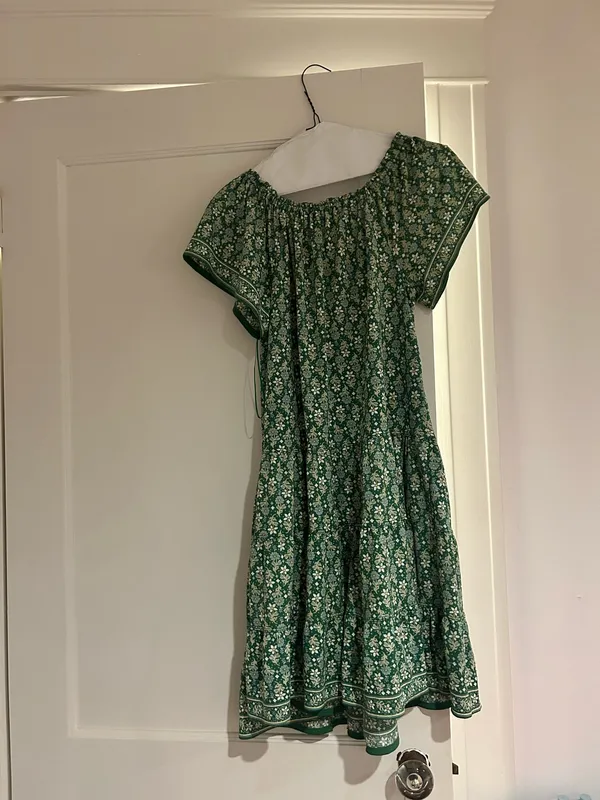 Max Studio Green Floral Mini Dress - Image 4