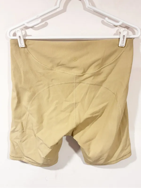 Lululemon Yellow Ribbed Athletic Bike‎ Shorts Size 12 - Image 4
