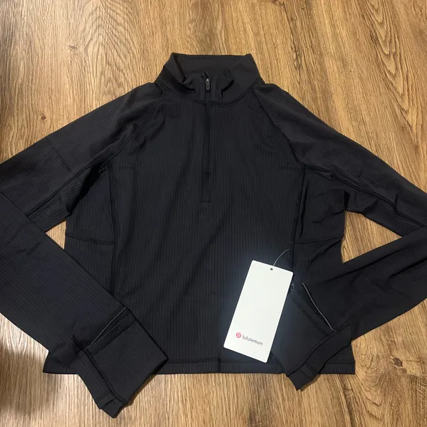 Lululemon Its Rulu Run Ribbed Cropped Half Zip - Image 2