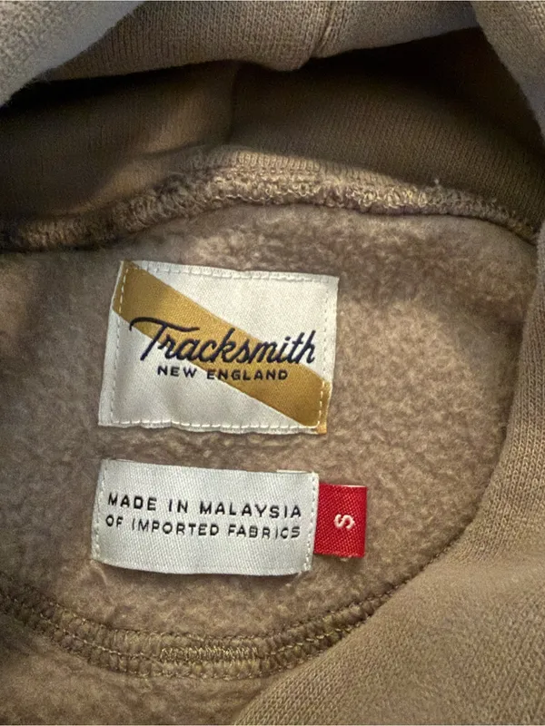 Tracksmith Trackhouse Hooded Sweatshirt in Tan Taupe Size Small - Image 11