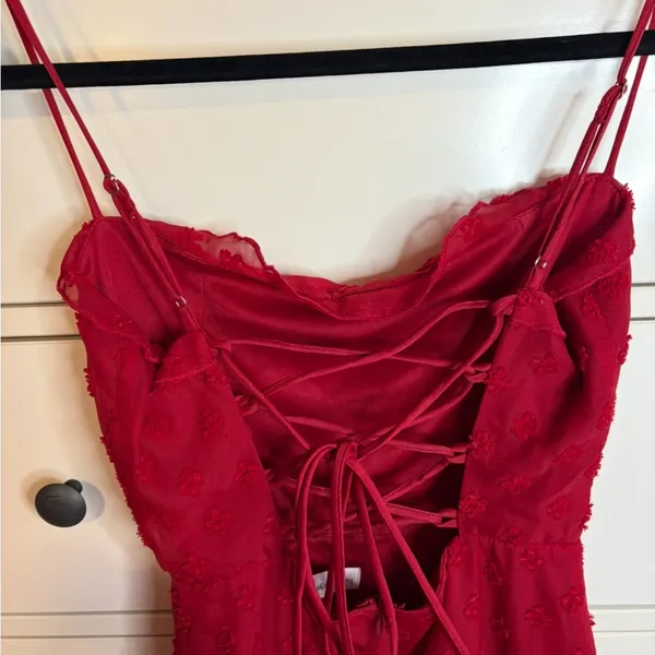 Lucy in the Sky Jianna Fit and Flare Dress in Red Size Small - Image 7