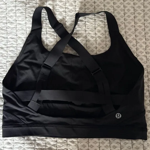 Lululemon Black Sports Bra Size 8 EUC‎ - Image 2