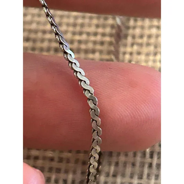 Lot a401 15 inch Italy 925 sterling silver necklace chain - Image 7
