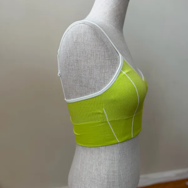 OFFLINE Aerie NWT Seamless Corset Sports Bra Lime Slush S Active Gym Yoga Pads - Image 5