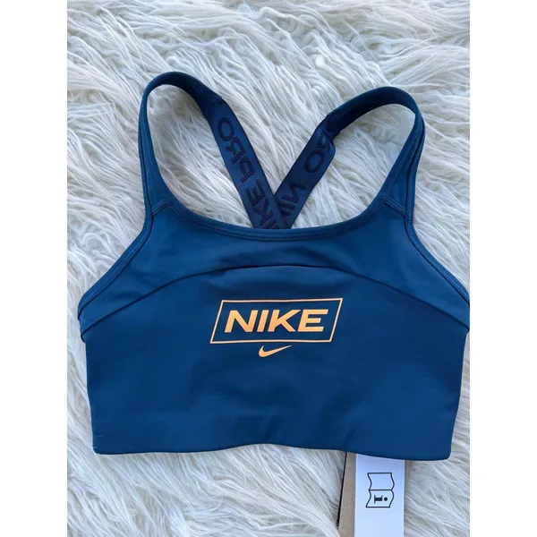 Nike Pro Swoosh Sports Bra Teal Blue Size Small DQ5252-460 - Image 6