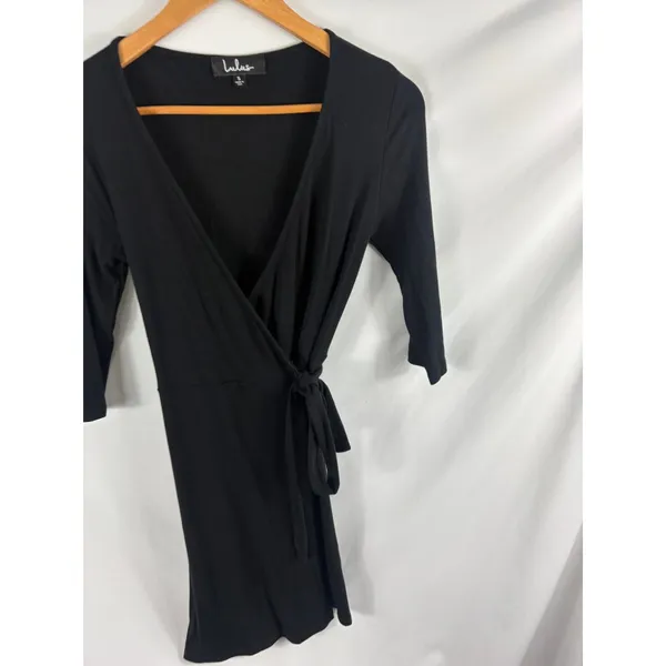 Lulus Black True Wrap Dress Size Small - Image 2