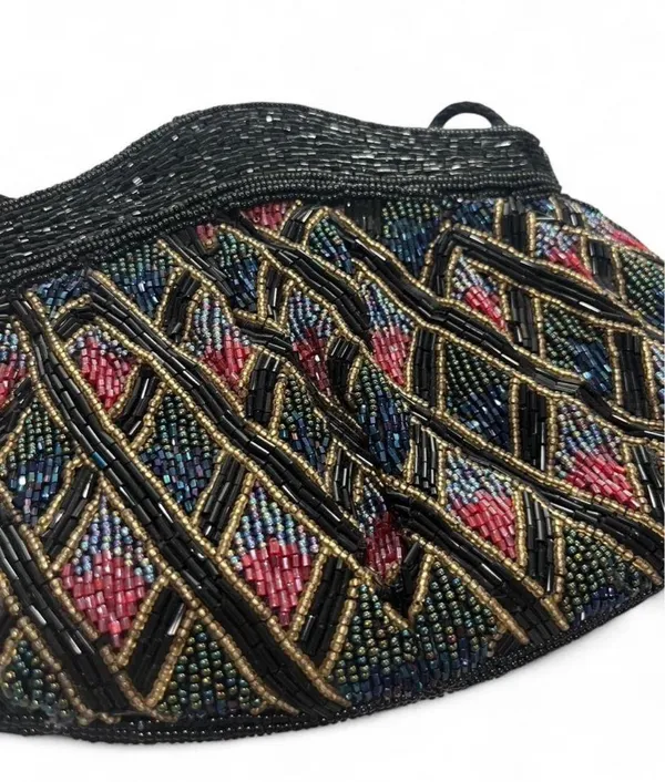 Vintage Beaded Bag Black - Image 5