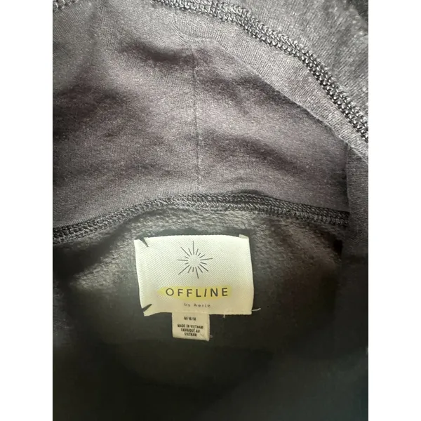 OFFLINE by Aerie Cloud Fleece Oversized Mockneck Sweatshirt Black Size M - Image 3