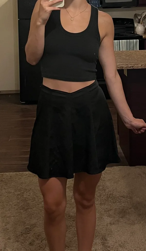Abercrombie Black Silk Mini Skirt - Image 2