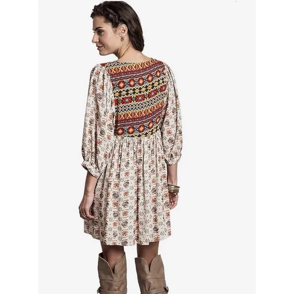 Umgee Women's Dress medium Bohemian flowy Floral Babydoll Tunic western y2k - Image 2
