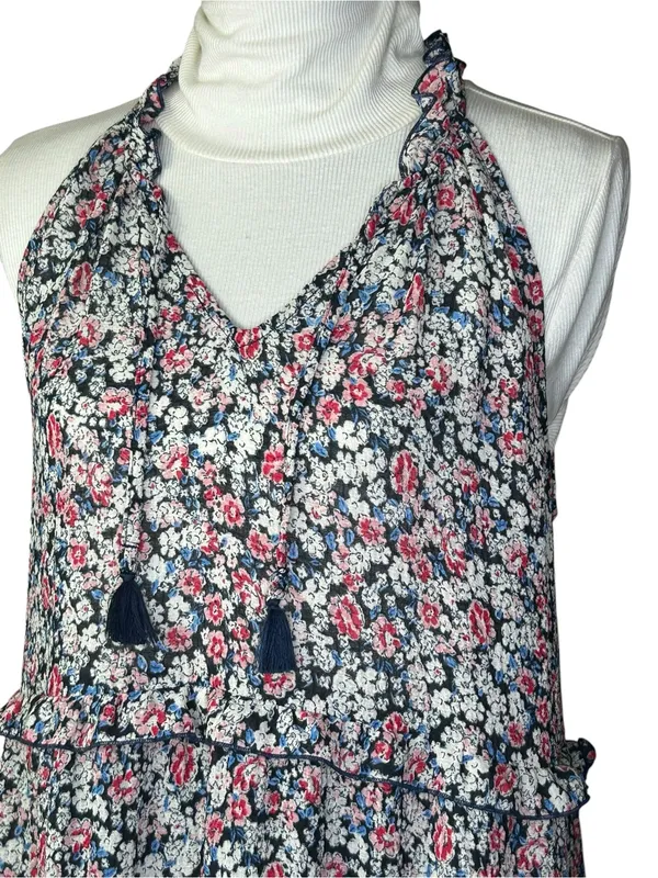 Dear John Whitley dress maxi floral size XS ruffle tiered sleeveless - Image 3