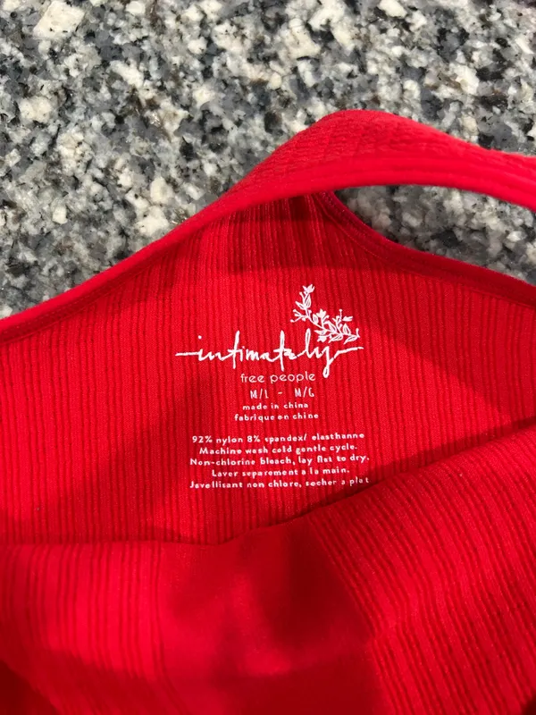 Free People Intimately Red Ribbed Halter Crop Top - Women - Image 2
