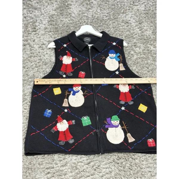 Vtg Designer Originals Studio Santa Ugly Sweater Vest 90’s Christmas Size 2X - Image 14