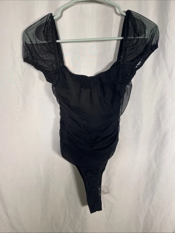 Princess Polly Womens Dostan Bodysuit Black New 4/Small - Image 5