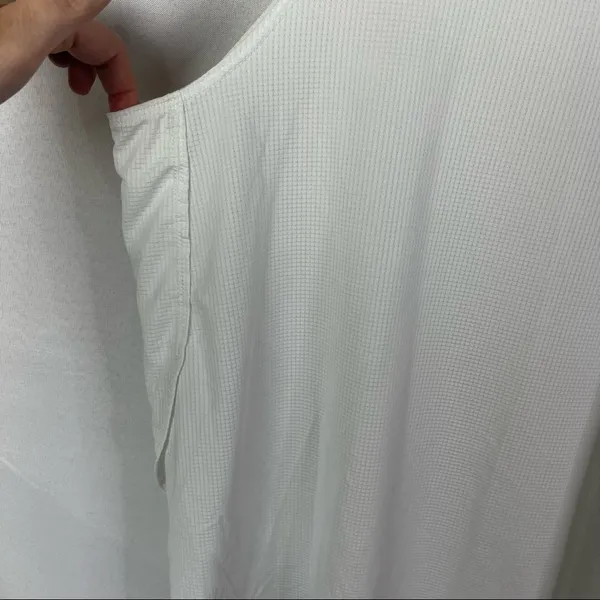 Fabletics White High Round Neck Muscle Tank Top‎ S - Image 4