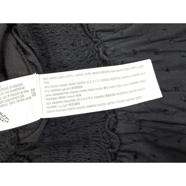 Hollister Black Smocked Skirty Shorts Small Swiss Dot Flowy Coquette Boho Pocket - Image 7