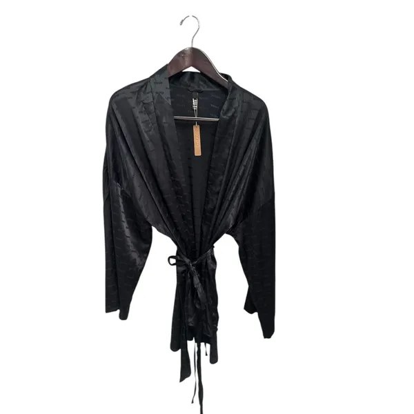 Skims WOVEN JACQUARD Medium SHORT ROBE onyx NWT - Image 4