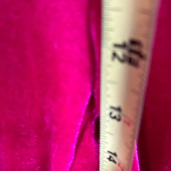 Aura Pink Velvet Wide Leg Pleated Pants High Waist Trousers Size‎ L NEW - Image 8