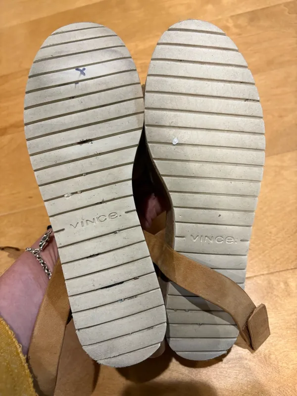 Vince Women's Jet Cork Platform sandals tan sz 8 - Image 7