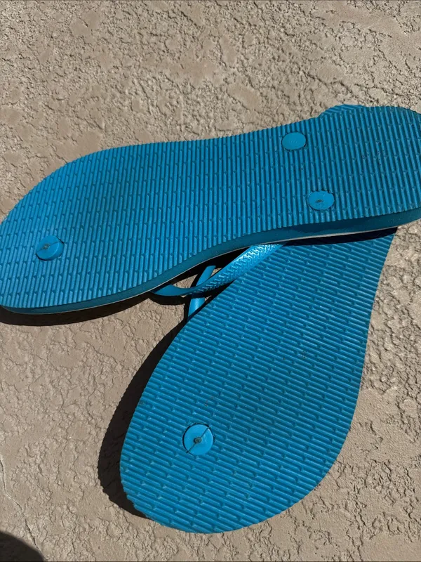 Havianas x Mara Hoffman Colorful Patterned Flip Flops with Teal Straps - Image 4