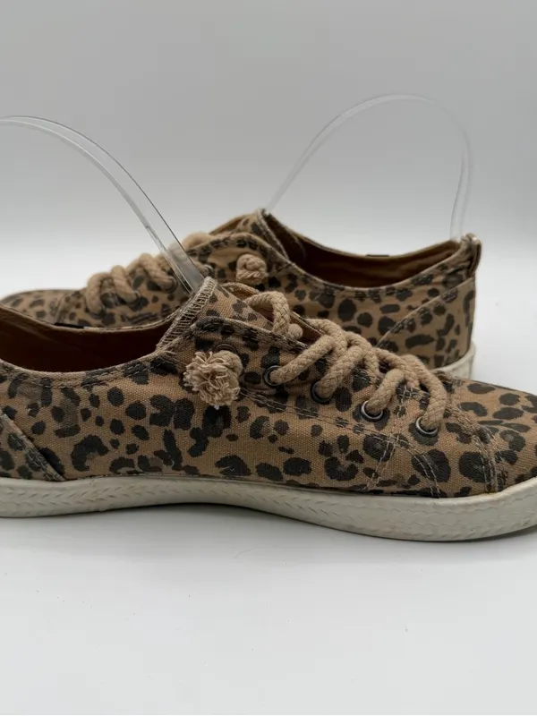 Billabong Marina Leopard Cheetah Sneakers Womens 8 Distressed Y2K Skate - Image 5