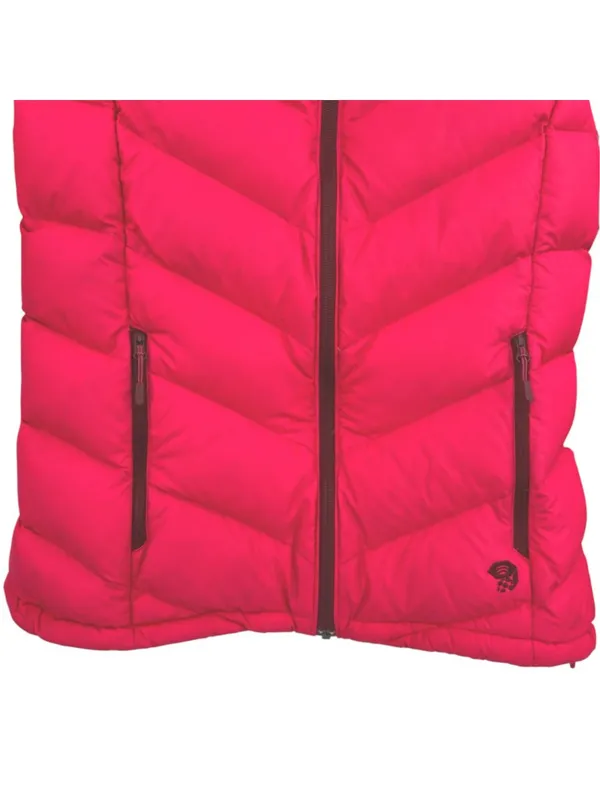 Mountain Hardwear Pink Puffer Jacket Duck Down Full Zip Winter Coat Medium - Image 4