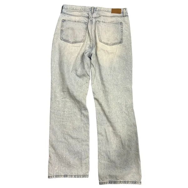 High Rise Baggy Jeans Light Acid Wash Wide Leg Y2K Aeropostale SZ 12 Reg Relaxed - Image 5