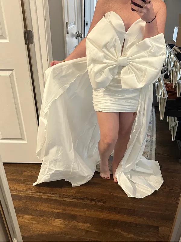 She Is The Moment Dress With Train - Image 4