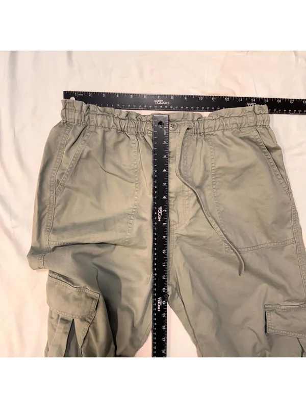 Abercrombie & Fitch Olive Green Cargo Pants M Military Streetwear Utility - Image 6
