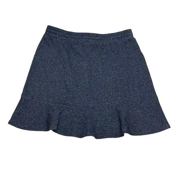Loft Blue Grey A‎ Line Knee Length Skirt Size Medium Metallic Specs NWT - Image 3