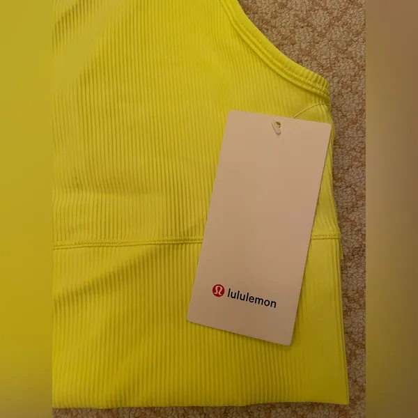 Lululemon Athletica NWT Power Pivot Ribbed Tank in Highlight Yellow women’s 12 - Image 7