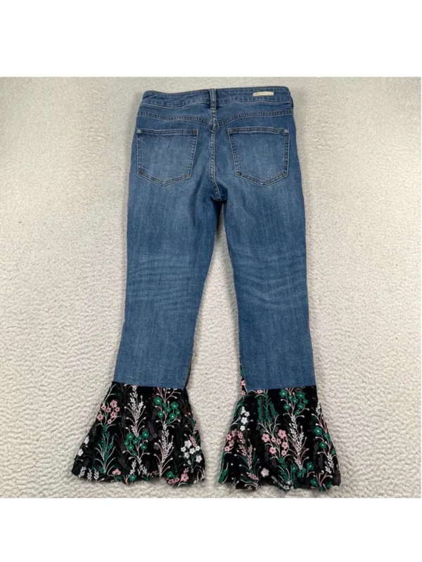 Anthropologie Pilcro & The Letterpress Floral Hem Jeans - Image 3