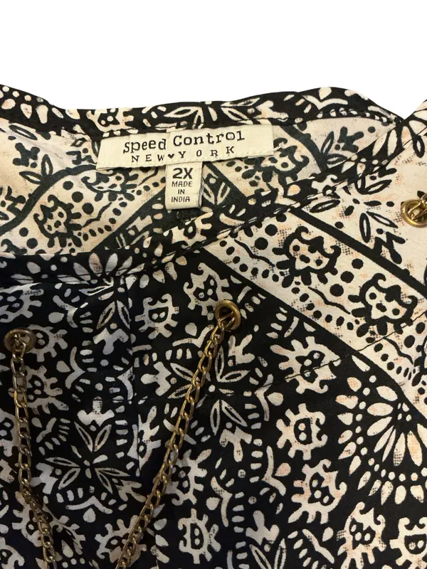 Speed Control NY Boho Mandala Sharkbite Hem Midi Dress – Plus Size 2X by - Image 3