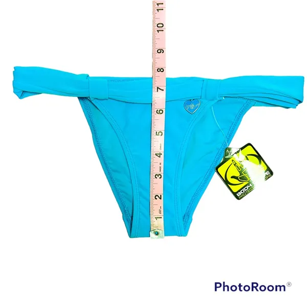 Body Glove Azuro Blue Bali Hipster Bikini Bottom XS NWT Folded Waistband Charm - Image 5
