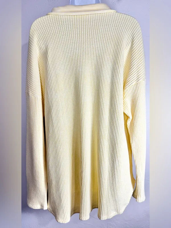 BUCKETLIST Pale Yellow Oversized Button - Image 5