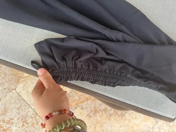 Black Fabletics Leggings Ruched Side Legs - Image 2