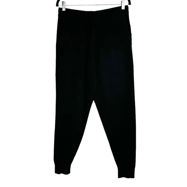 ZYIA Active Womens Black Soft n Warm Joggers Sz Large Ribbed Cozy Knit - Image 5