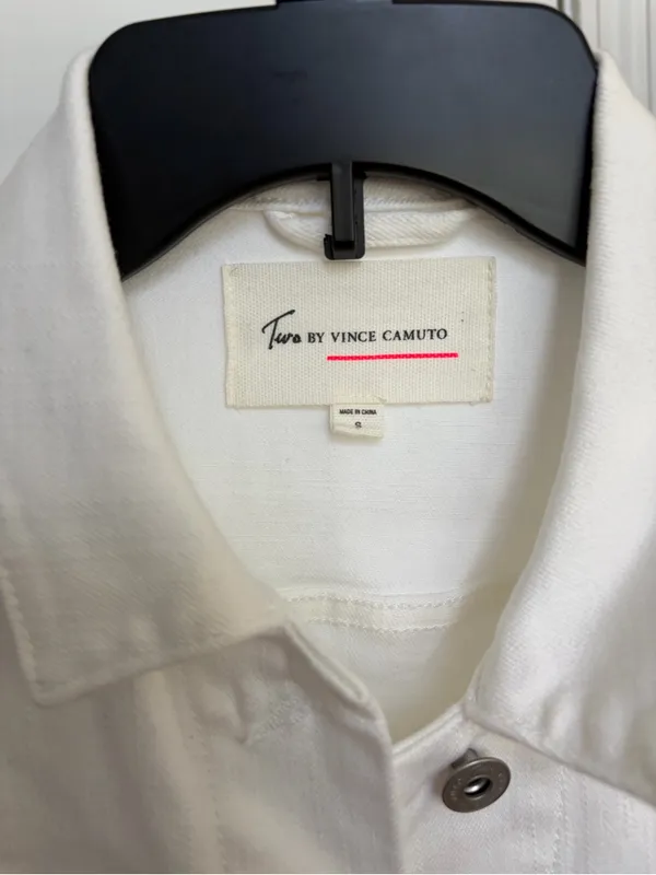 Vince Camuto White Sleeveless Jacket Vest - Image 3